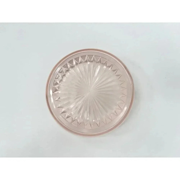 Vintage Pink Depression Glass Starburst Design Jeannette 1930's made Decorative - Picture 5 of 9